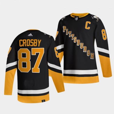 Adidas Pittsburgh Penguins #87 Sidney Crosby Men's 202122 Alternate Authentic NHL Jersey Black